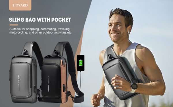 Pochet masculina com cadeado à prova d'água - Imagem 8
