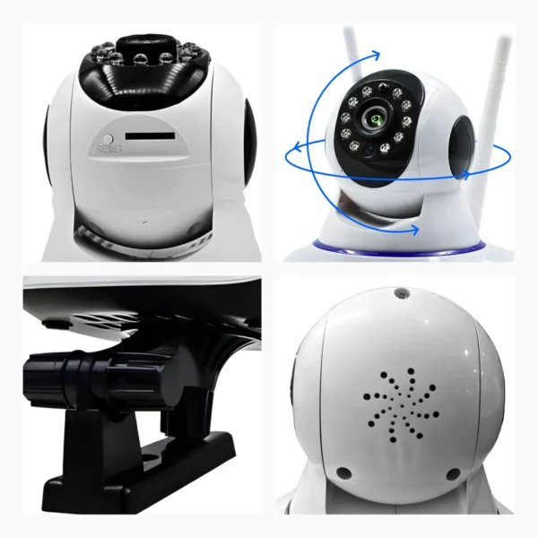 Câmera Ip Sem Fio 360° 3 Antenas HD Wifi - Imagem 5