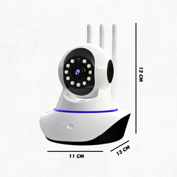 Câmera Ip Sem Fio 360° 3 Antenas HD Wifi - Imagem 9