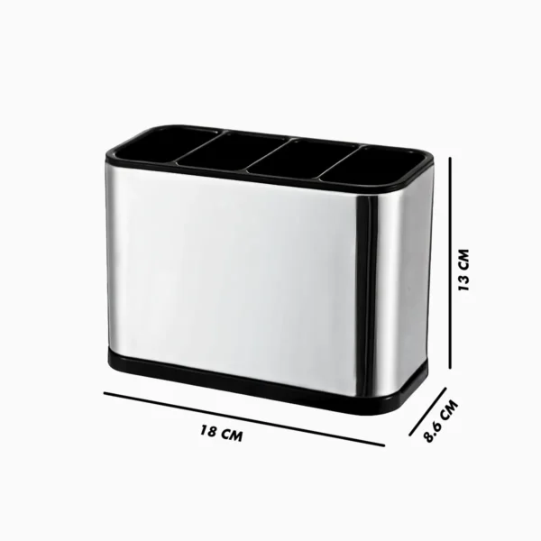 Dispenser Porta Talher Inox 4 Divisórias - Imagem 6