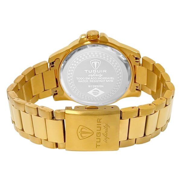 Relógio Masculino Banhado a Ouro TODO EM AÇO Tuguir TGI37024 – Sofisticação, Estilo e Durabilidade! - Imagem 3